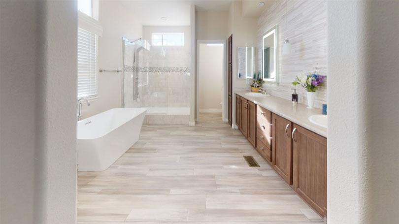 chcalbuquerquedesertridgedrabath, chattel, land‑home, bathroom upgrades, laminate flooring options, Cavco