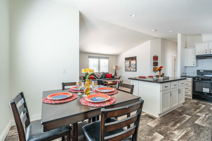 florianfehmesacavcobdiningroomcopy, single‑wide, land home package, green‑build, Champion, Yuma park models