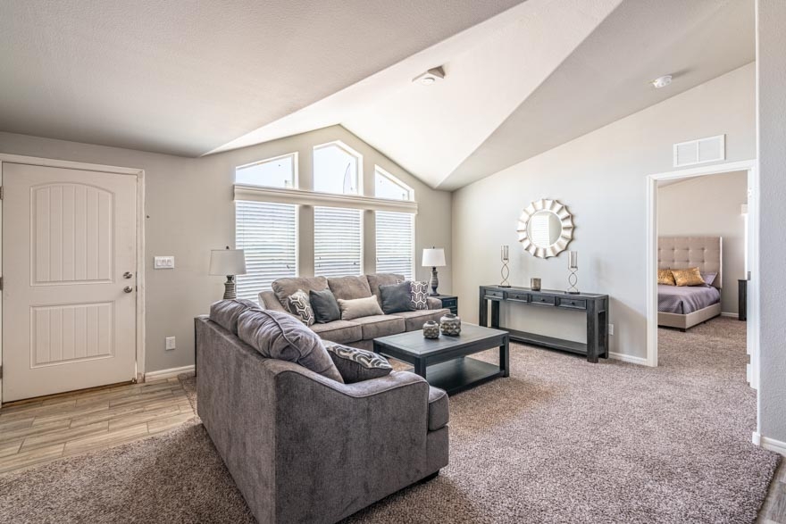 loganfehmesacavcoainterior, land‑home, park‑model, Gilbert modular homes, block‑piers, maintenance packages